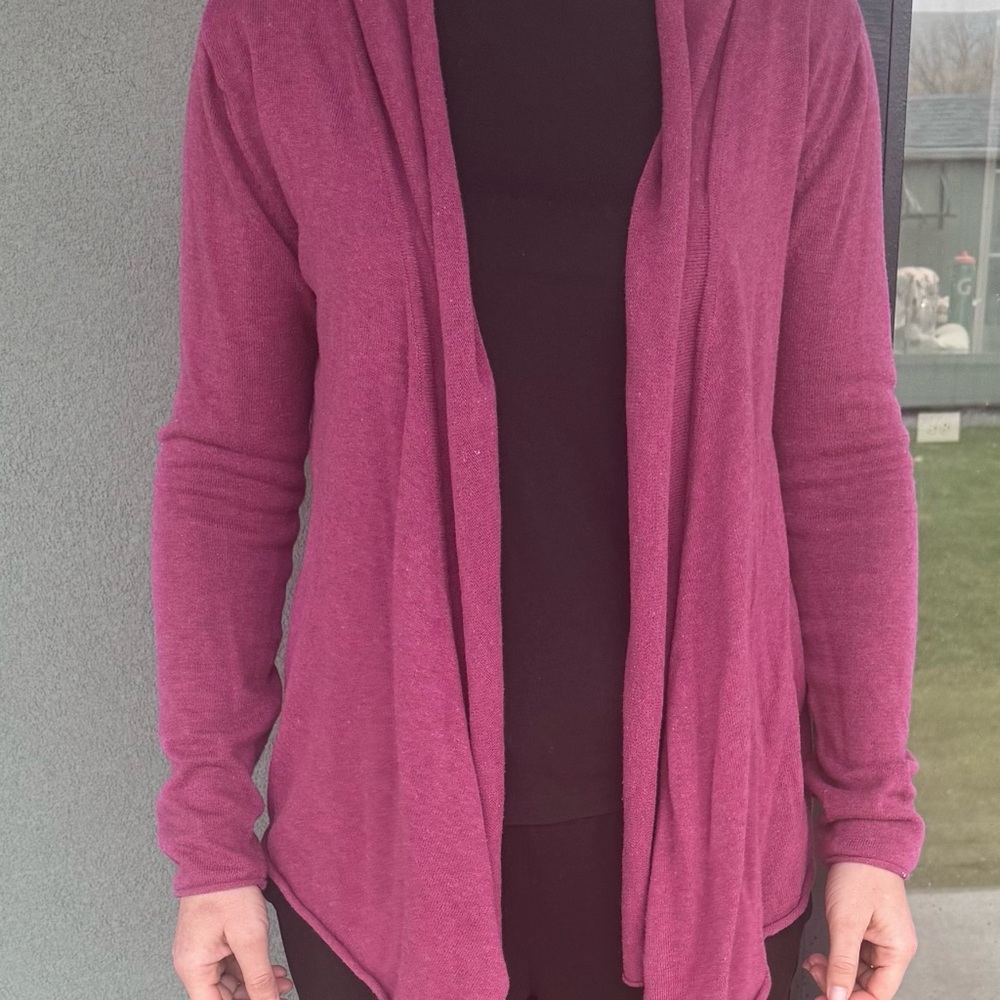 Prana Women's Magenta Open Front Cardigan